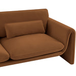 Sloan 86" Velvet Upholstered Sofa in Saddle
