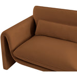 Sloan 86" Velvet Upholstered Sofa in Saddle