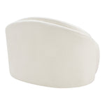Caspian Chenille Fabric Upholstered Chair in Cream