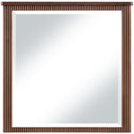 Astrid Solid Wood And Oak Veneer Mirror in Brown