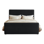 Sloan Velvet Upholstered King Bed (3 Boxes) in Black