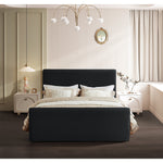 Sloan Velvet Upholstered King Bed (3 Boxes) in Black
