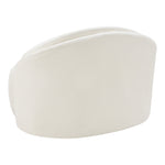 Caspian Chenille Fabric Upholstered Chair in Cream