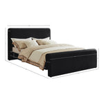 Sloan Velvet Upholstered King Bed (3 Boxes) in Black