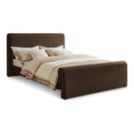 Sloan Velvet Upholstered King Bed (3 Boxes) in Brown