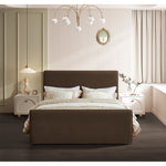 Sloan Velvet Upholstered King Bed (3 Boxes) in Brown