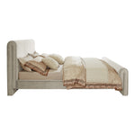 Sloan Velvet Upholstered King Bed (3 Boxes) in Cream