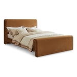 Sloan Velvet Upholstered King Bed (3 Boxes) in Saddle