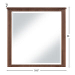 Astrid Solid Wood And Oak Veneer Mirror in Brown