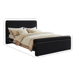 Sloan Velvet Upholstered Queen Bed (3 Boxes) in Black