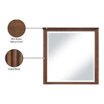 Astrid Solid Wood And Oak Veneer Mirror in Brown