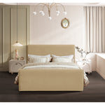 Sloan Velvet Upholstered Queen Bed (3 Boxes) in Camel