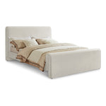 Sloan Velvet Upholstered Queen Bed (3 Boxes) in Cream