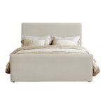 Sloan Velvet Upholstered Queen Bed (3 Boxes) in Cream