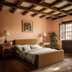 Sloan Velvet Upholstered Queen Bed (3 Boxes) in Saddle