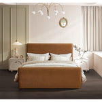Sloan Velvet Upholstered Queen Bed (3 Boxes) in Saddle