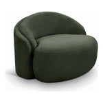 Caspian Chenille Fabric Upholstered Chair in Green