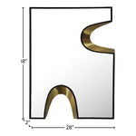 Soleil Gold Accent Mirror in Black