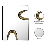 Soleil Gold Accent Mirror in Black