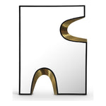 Soleil Gold Accent Mirror in Black