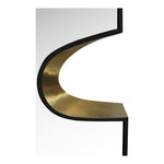 Soleil Gold Accent Mirror in Black