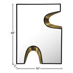 Soleil Gold Accent Mirror in Black