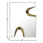 Soleil Gold Accent Mirror in Cream