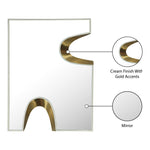 Soleil Gold Accent Mirror in Cream