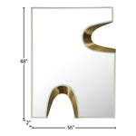 Soleil Gold Accent Mirror in Cream