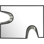 Soleil Silver Accent Mirror in Black