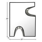 Soleil Silver Accent Mirror in Black