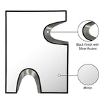 Soleil Silver Accent Mirror in Black