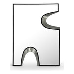 Soleil Silver Accent Mirror in Black