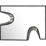 Soleil Silver Accent Mirror in Black