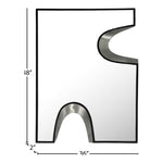 Soleil Silver Accent Mirror in Black