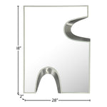 Soleil Silver Accent Mirror in Cream