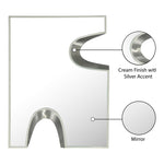 Soleil Silver Accent Mirror in Cream