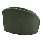 Caspian Chenille Fabric Upholstered Chair in Green