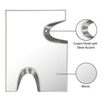 Soleil Silver Accent Mirror in Cream