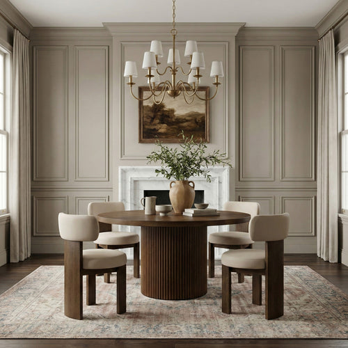 Atelier Vegan Leather Upholstered Dining Chair in Beige