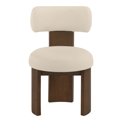 Atelier Vegan Leather Upholstered Dining Chair in Beige