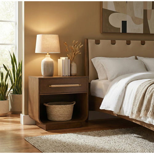 Sorell Solid Wood Night Stand in Brown