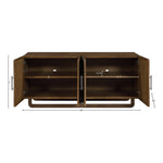 Sova Solid Wood And Oak Veneer Sideboard/Buffet in Brown