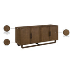 Sova Solid Wood And Oak Veneer Sideboard/Buffet in Brown