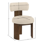 Atelier Vegan Leather Upholstered Dining Chair in Beige