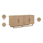Sova Solid Wood And Oak Veneer Sideboard/Buffet in Natural