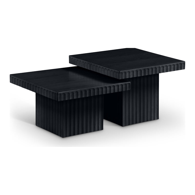 Spencer Solid Wood And Oak Veneer 2pc. Coffee Table in Black