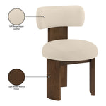 Atelier Vegan Leather Upholstered Dining Chair in Beige