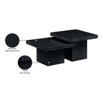 Spencer Solid Wood And Oak Veneer 2pc. Coffee Table in Black