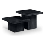 Spencer Solid Wood And Oak Veneer 2pc. Coffee Table in Black